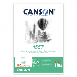 Склейка для рисунку 1557 180г/м2 30л білий колір Canson