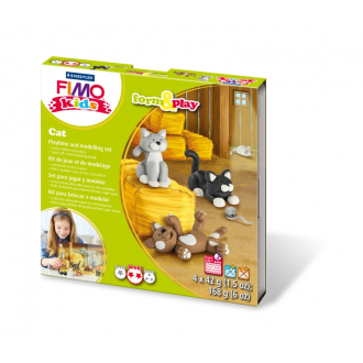 Набір пластики Fimo kids "Котики" 4кол 42г Fimo