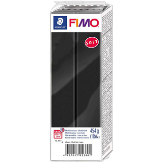 Пластика для біжутерії Soft Чорна 454 г Fimo