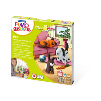 Набір пластики Fimo kids "Домашні улюбленці" 4кол 42г Fimo