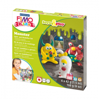 Набір пластики Fimo kids "Монстр" 4кол 42г Fimo