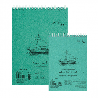 Альбом для ескізів на спіралі AUTHENTIC 90г/м2 70л білий колір SM-LT Art