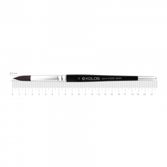 Пензель білка кругла Classic 3049R №10 коротка ручка KOLOS