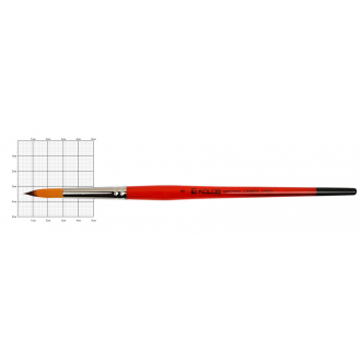 Пензель синтетика кругла Carrot 1097R № 8 коротка ручка KOLOS