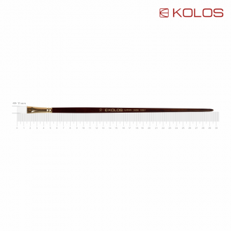 Пензель синтетика плоска Snow 1098F №10 довга ручка KOLOS