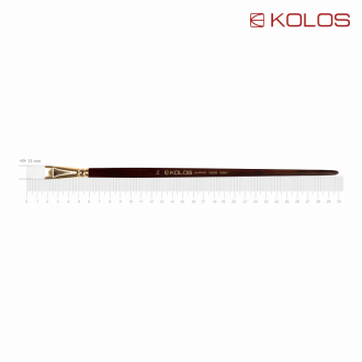 Пензель синтетика плоска Snow 1098F №14 довга ручка KOLOS