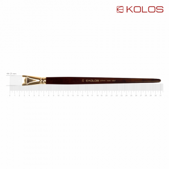 Пензель синтетика плоска Snow 1098F №24 довга ручка KOLOS