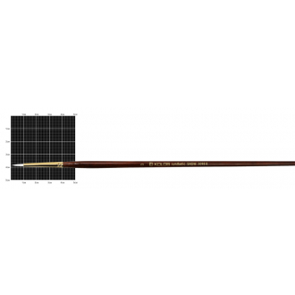Пензель синтетика кругла Snow 1098R № 0 довга ручка KOLOS