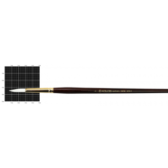 Пензель синтетика кругла Snow 1098R № 6 довга ручка KOLOS