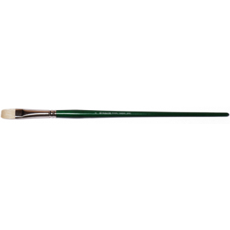 Пензель щетина плоска Classic 2402F №10 довга ручка KOLOS