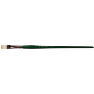Пензель щетина плоска Classic 2402F №12 довга ручка KOLOS