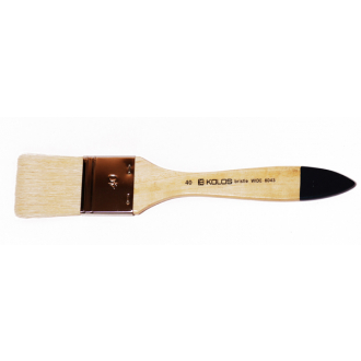 Пензель щетина флейц Wide 8043 №100 коротка ручка KOLOS