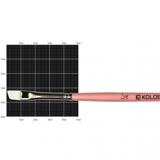Пензель синтетика кутова Flamingo 1023A № 1/4 к.р KOLOS