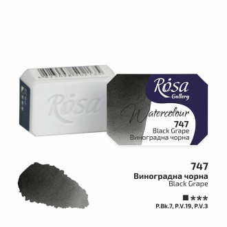 Фарба акварельна Виноградна чорна (747) 2,5мл ROSA Gallery