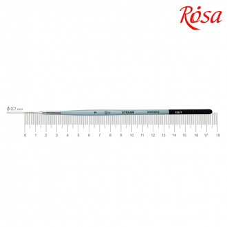 Пензель синтетика кругла лайнер STREAM 123/7 № 2 коротка ручка ROSA
