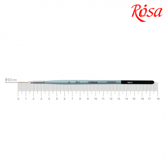 Пензель синтетика кругла лайнер STREAM 123/5 № 2 коротка ручка ROSA