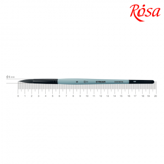 Пензель синтетика кругла STREAM 132 № 6 коротка ручка ROSA