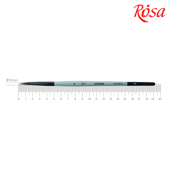 Пензель синтетика кругла STREAM 132 № 4 коротка ручка ROSA
