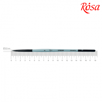 Пензель синтетика кругла STREAM 132 № 2 коротка ручка ROSA