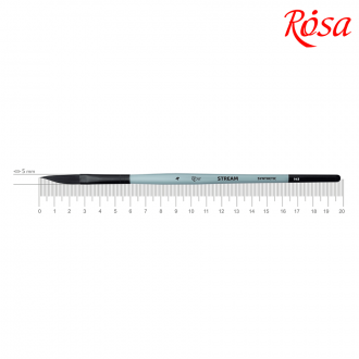 Пензель синтетика саблевидна плоска даггер STREAM 143 № 4 коротка ручка ROSA