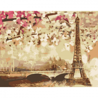 Картина за номерами „Golden Paris“ 35×45см ROSA START