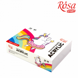 Набір акрилових фарб Unicorn 12×10мл ROSA START