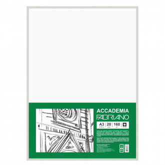 Папір для рисунку Accademia пакет А3 (29,7х42см) 20арк дрібне зерно 160г/м2 Fabriano