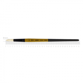 Пензель щетина кругла AMBER 2306R №10 довга ручка ROSA