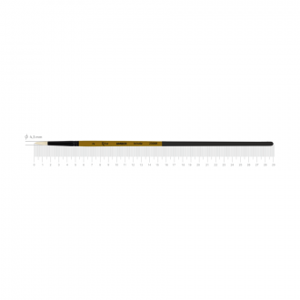 Пензель щетина кругла AMBER 2306R №2 довга ручка ROSA
