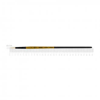 Пензель щетина кругла AMBER 2306R №4 довга ручка ROSA