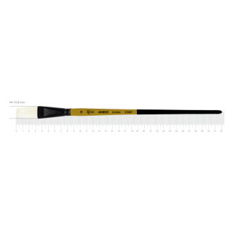 Пензель щетина плоска AMBER 2306F №10 довга ручка ROSA