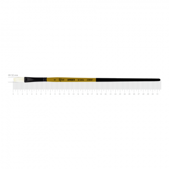 Пензель щетина плоска AMBER 2306F №6 довга ручка ROSA