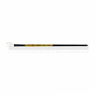 Пензель щетина плоска AMBER 2306F №4 довга ручка ROSA