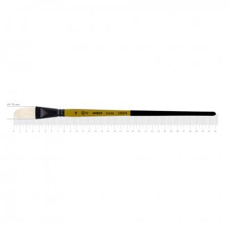 Пензель щетина овальна AMBER 2306FR №10 довга ручка ROSA