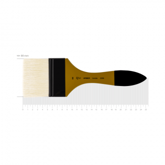 Пензель щетина флейц AMBER 2306 №80 коротка ручка ROSA