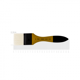 Пензель щетина флейц AMBER 2306 №50 коротка ручка ROSA
