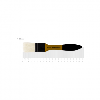 Пензель щетина флейц AMBER 2306 №30 коротка ручка ROSA