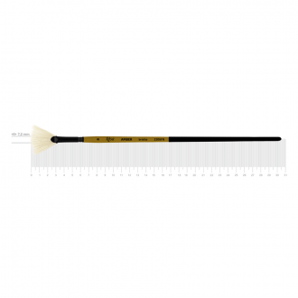 Пензель щетина віялова AMBER 2306FN №8 довга ручка ROSA