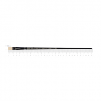 Пензель синтетика плоска TERRA 1608F №4 довга ручка ROSA
