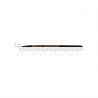 Пензель синтетика кругла MOON 1203R №2 коротка ручка ROSA