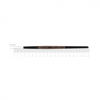Пензель синтетика кругла MOON 1203R №6 коротка ручка ROSA