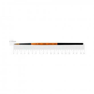 Пензель синтетика кругла FLAME 1368R №5 коротка ручка ROSA