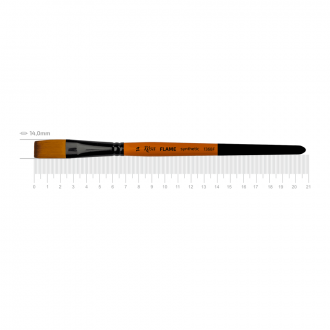Пензель синтетика плоска FLAME 1368F №14 коротка ручка ROSA