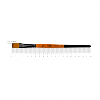 Пензель синтетика плоска FLAME 1368F №8 коротка ручка ROSA