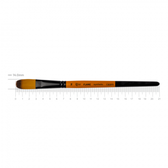 Пензель синтетика овальна FLAME 1368FR №16 коротка ручка ROSA