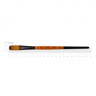 Пензель синтетика овальна FLAME 1368FR №12 коротка ручка ROSA