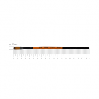 Пензель синтетика овальна FLAME 1368FR №2 коротка ручка ROSA