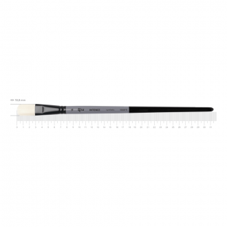 Пензель синтетика овальна INTENSE 1668FR №16 довга ручка ROSA