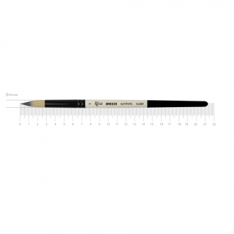 Пензель синтетика кругла BREEZE 1226R №7 коротка ручка ROSA