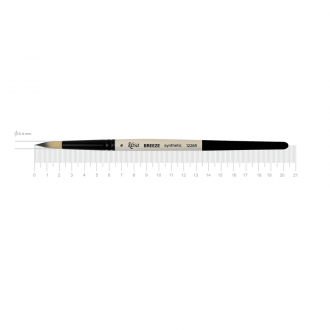 Пензель синтетика кругла BREEZE 1226R №4 коротка ручка ROSA